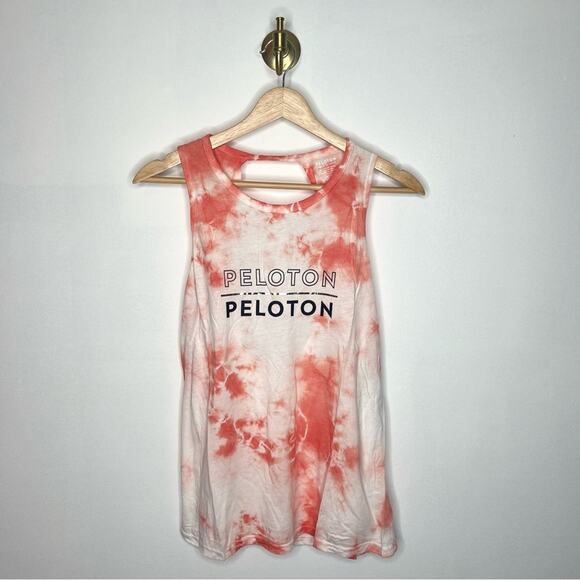 Peloton Tie Dye Double Twist Open Back Tank - Picture 1 of 3